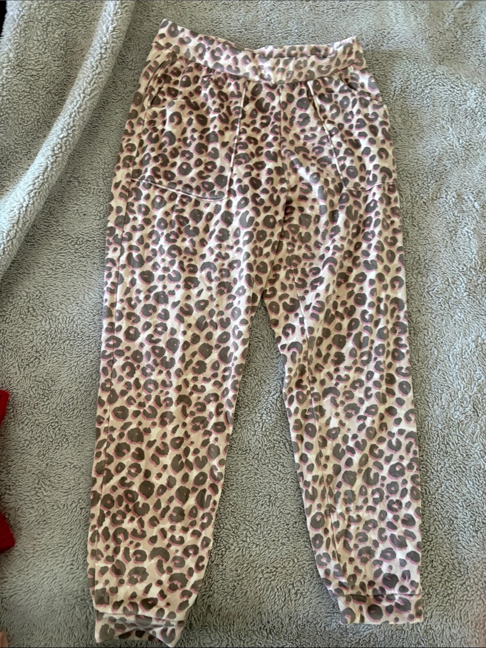 Cat & Jack Pink and Gray Leopard Print Joggers